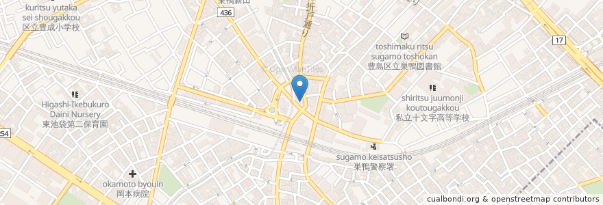 Mapa de ubicacion de モスバーガー en Japonya, 東京都, 豊島区.