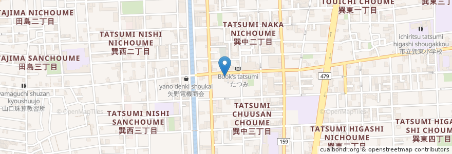 Mapa de ubicacion de こぎや en Japan, Präfektur Osaka, 大阪市, 生野区.