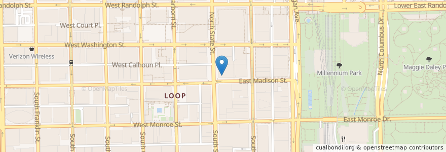 Mapa de ubicacion de Garrett's Popcorn Shops en Verenigde Staten, Illinois, Chicago.
