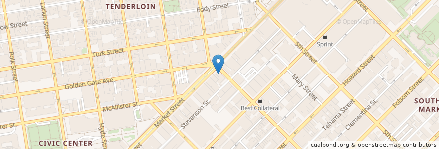 Mapa de ubicacion de Tu Lan Restaurant en Amerika Syarikat, California, San Francisco, San Francisco.