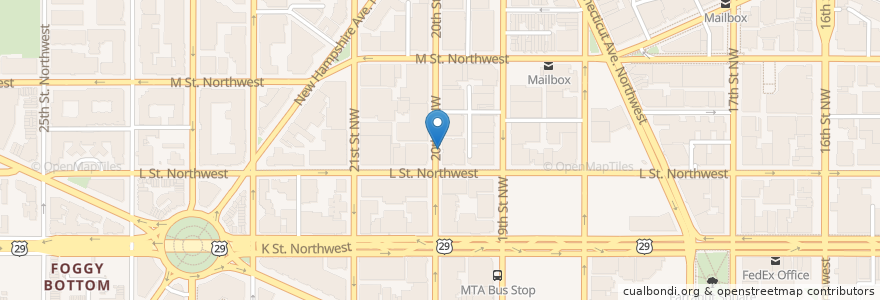 Mapa de ubicacion de Mailbox en アメリカ合衆国, ワシントンD.C., Washington.