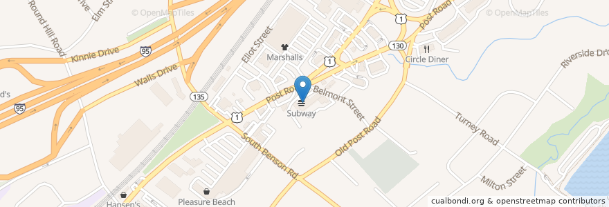 Mapa de ubicacion de Radius Martial Arts en 미국, 코네티컷, Fairfield County, Fairfield.