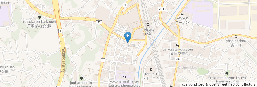 Mapa de ubicacion de 松壱家 en اليابان, كاناغاوا, 横浜市, 戸塚区.