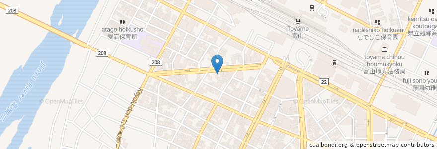Mapa de ubicacion de パラカ 富山市 宝町 第1 en 일본, 도야마현, 富山市.