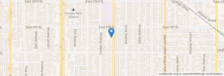 Mapa de ubicacion de Filipino Baptist Fellowship of Long Beach en الولايات المتّحدة الأمريكيّة, كاليفورنيا, مقاطعة لوس أنجلس, لونغ بيتش.