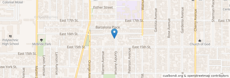 Mapa de ubicacion de Helping In Services, Inc. en United States, California, Los Angeles County, Long Beach.