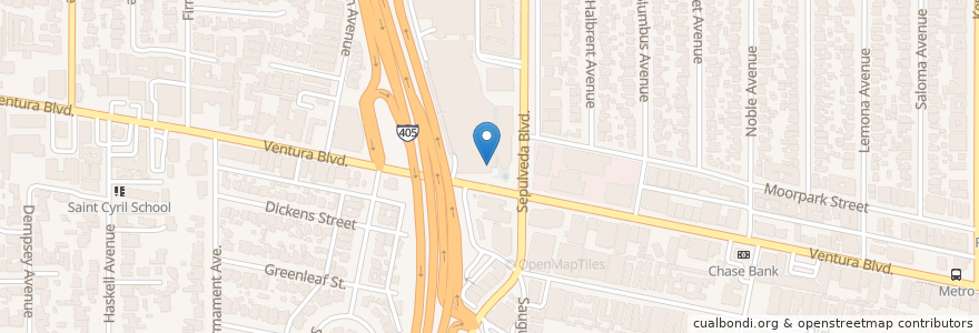 Mapa de ubicacion de Cheesecake Factory en United States, California, Los Angeles County, Los Angeles.