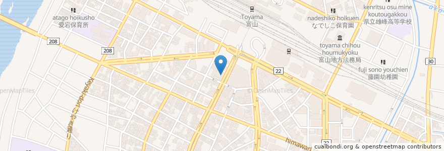 Mapa de ubicacion de 富山駅前郵便局 en Japan, 富山県, 富山市.