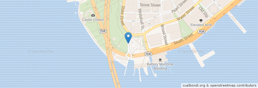 Mapa de ubicacion de Citi Bike - State St / Battery Park en Estados Unidos De América, Nueva York, Nueva York, New York County, Manhattan Community Board 1.