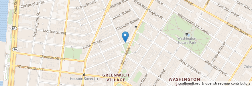 Mapa de ubicacion de Citi Bike - Carmine St & 6 Ave en Vereinigte Staaten Von Amerika, New York, New York, New York County, Manhattan, Manhattan Community Board 2.