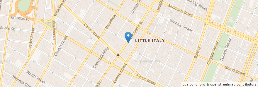 Mapa de ubicacion de Citi Bike - Howard St & Centre St en アメリカ合衆国, ニューヨーク州, New York, New York County, Manhattan, Manhattan Community Board 2.