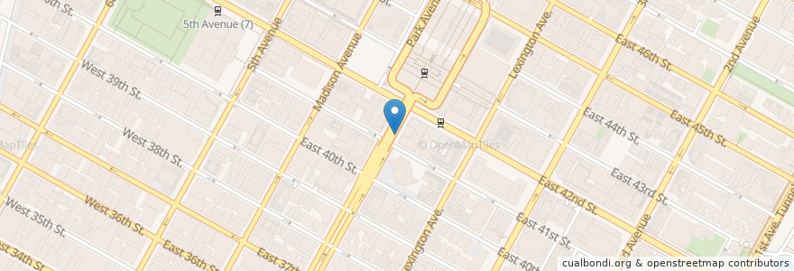 Mapa de ubicacion de Citi Bike - Pershing Square South en 美利坚合众国/美利堅合眾國, 纽约州 / 紐約州, 纽约, 纽约县, Manhattan, Manhattan Community Board 5.