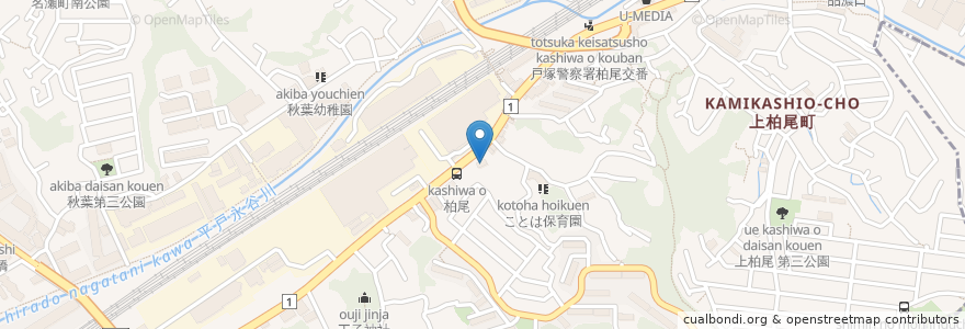 Mapa de ubicacion de さいとうクリニック en Japão, 神奈川県, 横浜市, 戸塚区.