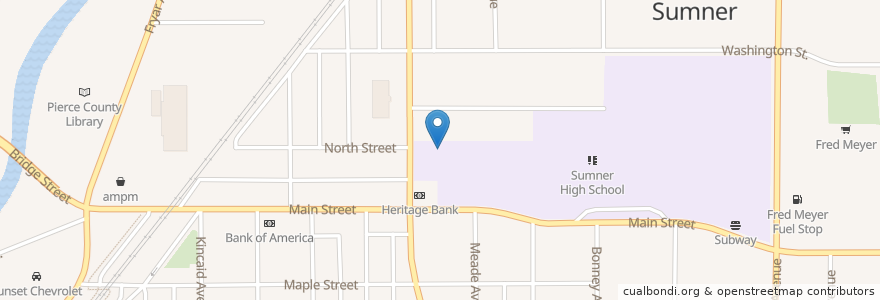 Mapa de ubicacion de Blink en 美利坚合众国/美利堅合眾國, 华盛顿州 / 華盛頓州, Pierce County, Sumner.