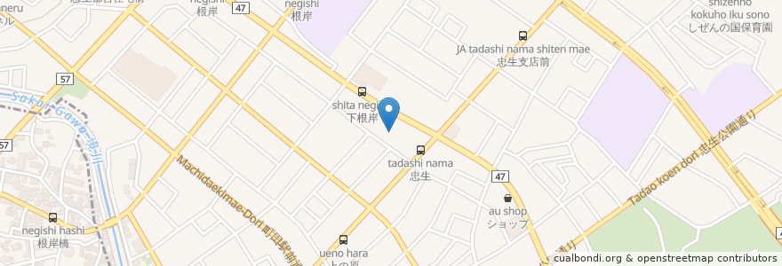 Mapa de ubicacion de 西村内科 en Japon, Tokyo, 町田市.