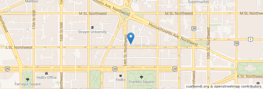 Mapa de ubicacion de Dunkin' Donuts en アメリカ合衆国, ワシントンD.C., Washington.