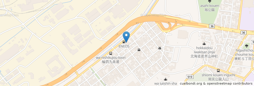 Mapa de ubicacion de ENEOS en Japão, 北海道, 胆振総合振興局, 室蘭市.