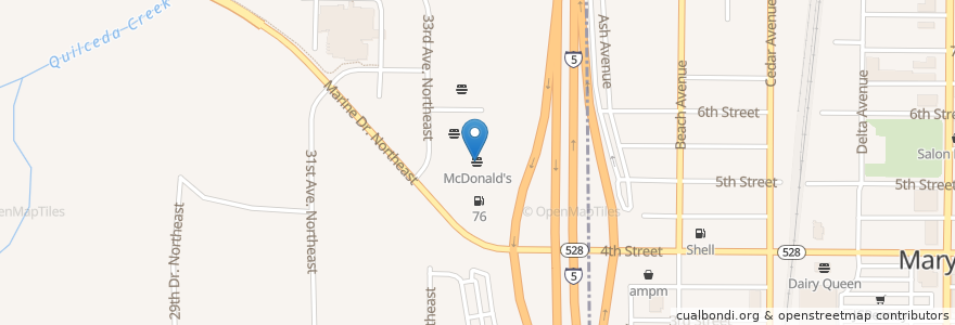 Mapa de ubicacion de McDonald's en United States, Washington, Snohomish County.