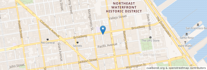 Mapa de ubicacion de Coi en États-Unis D'Amérique, Californie, San Francisco, San Francisco.