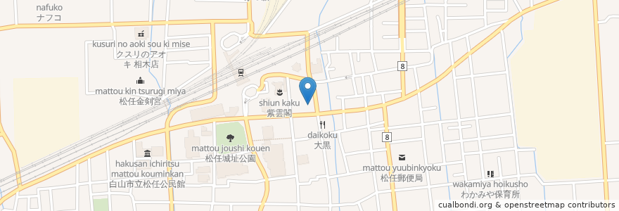 Mapa de ubicacion de 洋食・レストラン ポポラス en Japon, Préfecture D'Ishikawa, 白山市.