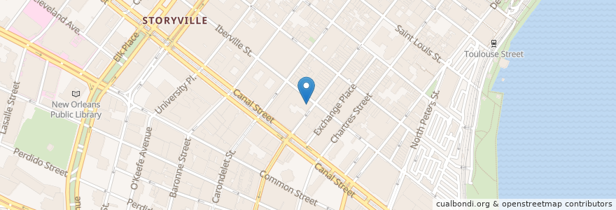 Mapa de ubicacion de Capital One en 미국, 루이지애나, Orleans Parish, New Orleans.
