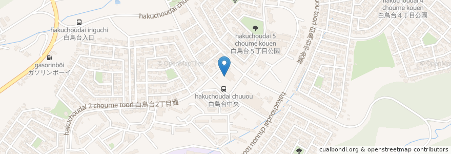 Mapa de ubicacion de 市立室蘭図書館白鳥台分室 en Japón, Prefectura De Hokkaidō, 胆振総合振興局, 室蘭市.