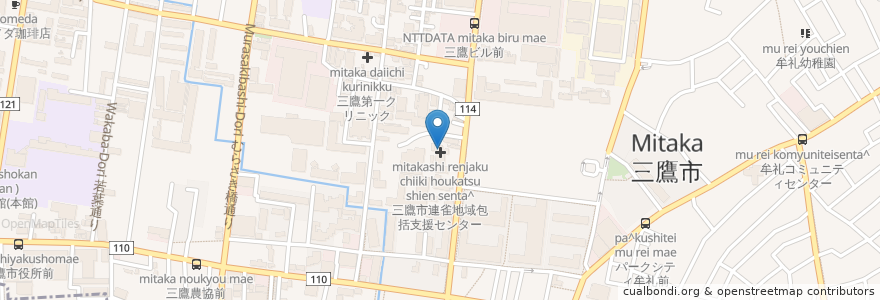 Mapa de ubicacion de 野村訪問看護ステーション en Giappone, Tokyo, 三鷹市.