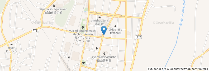 Mapa de ubicacion de シェル石油 en Japan, 長野県, 飯山市.