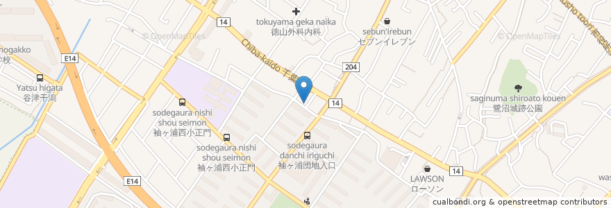 Mapa de ubicacion de 来々軒 en 일본, 지바현, 習志野市.