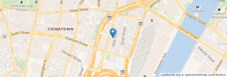 Mapa de ubicacion de Figaro's en Stati Uniti D'America, Massachusetts, Suffolk County, Boston.
