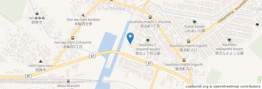 Mapa de ubicacion de 市立室蘭図書館本輪西分室 en Japan, Präfektur Hokkaido, 胆振総合振興局, 室蘭市.