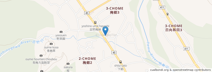 Mapa de ubicacion de 青梅市役所 梅郷出張所 en Japão, Tóquio, 青梅市.