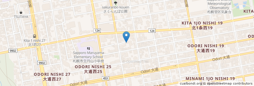 Mapa de ubicacion de 札幌市中央区 円山まちづくりセンター en Япония, Хоккайдо, Округ Исикари, Саппоро, Тюо.