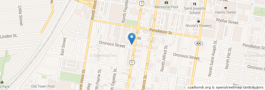Mapa de ubicacion de Domino's en 美利坚合众国/美利堅合眾國, 弗吉尼亚州 / 維吉尼亞州 / 維珍尼亞州, Alexandria.