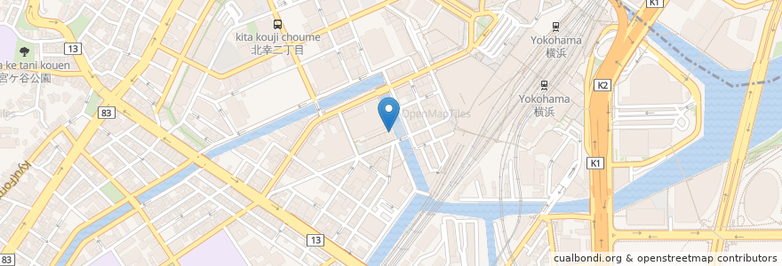 Mapa de ubicacion de 鳥どり en Japan, Präfektur Kanagawa, Yokohama, 西区.