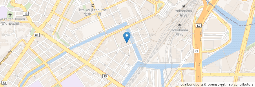 Mapa de ubicacion de ON THE BEACH en 日本, 神奈川県, 横浜市, 西区.