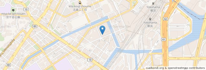 Mapa de ubicacion de ビックエコー en 日本, 神奈川県, 横浜市, 西区.