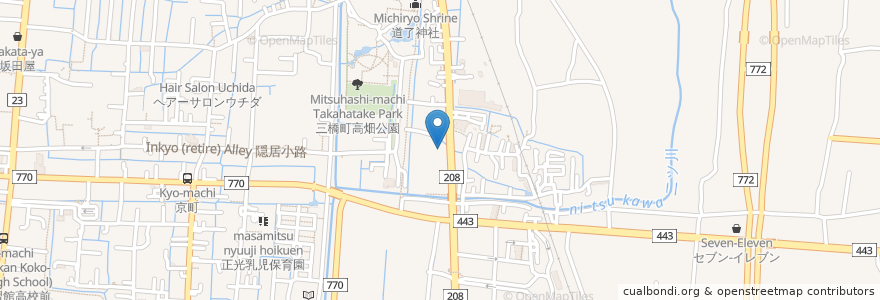 Mapa de ubicacion de 長崎ちゃんぽんリンガーハット en 日本, 福岡県, 柳川市.