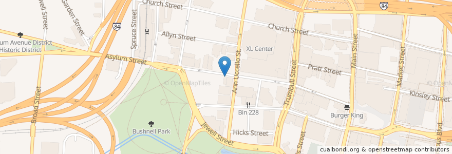 Mapa de ubicacion de Fornarelli's Ristorante & Bar en 美利坚合众国/美利堅合眾國, 康涅狄格州 / 康乃狄克州, Hartford County, Hartford.