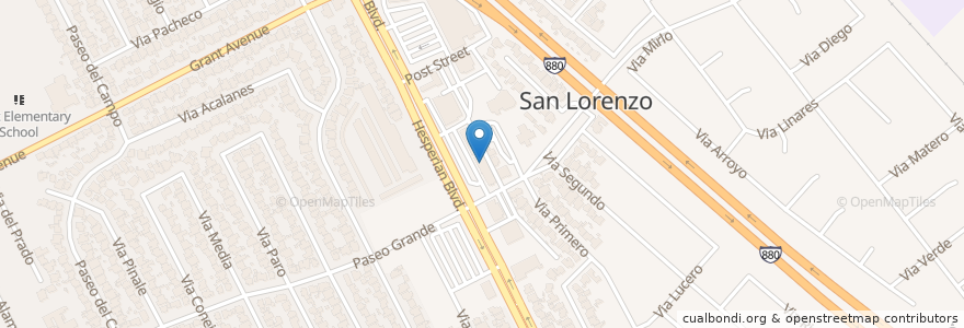 Mapa de ubicacion de Round Table Pizza en Amerika Syarikat, California, Alameda County.