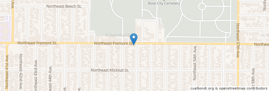 Mapa de ubicacion de Eclectic Kitchen en United States, Oregon, Portland, Multnomah County.