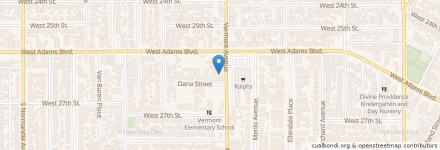 Mapa de ubicacion de St Agnes Church en United States, California, Los Angeles County, Los Angeles.