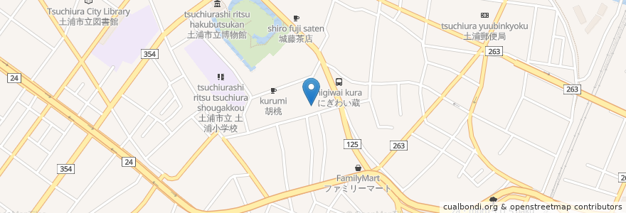 Mapa de ubicacion de 喫茶　蔵 en Japonya, 茨城県, 土浦市.