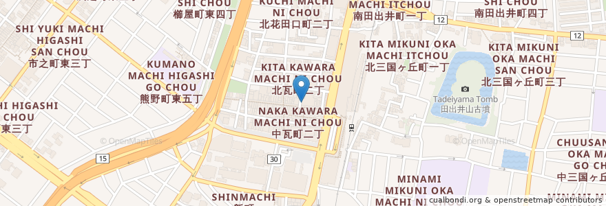 Mapa de ubicacion de 志なのすけ堺東店 en Japão, 大阪府, 堺市, 堺区.