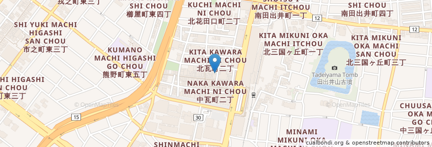 Mapa de ubicacion de 韓国料理ナヌム en Japan, Präfektur Osaka, 堺市, 堺区.