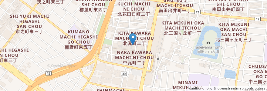 Mapa de ubicacion de オレンヂドロップ en 日本, 大阪府, 堺市, 堺区.