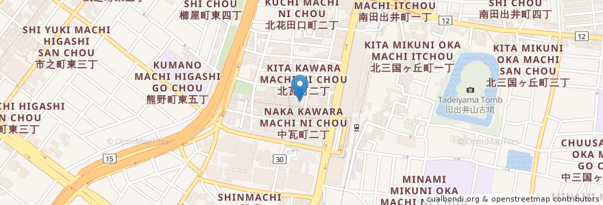 Mapa de ubicacion de 和彩弥嶋川 en Giappone, Prefettura Di Osaka, 堺市, 堺区.