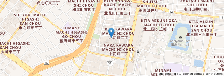 Mapa de ubicacion de 修医会（医療法人）ヤマグチ堺東クリニック en Japan, 大阪府, 堺市, 堺区.