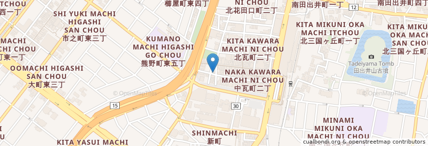 Mapa de ubicacion de じゅらく en Japan, Präfektur Osaka, 堺市, 堺区.