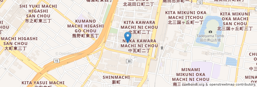 Mapa de ubicacion de 韓国屋台料理とらじ en Япония, Осака, Сакаи, 堺区.